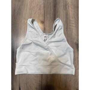 Medela Womans White Crossover Nursing Bra M/L Soft Stretchy Cotton Blend